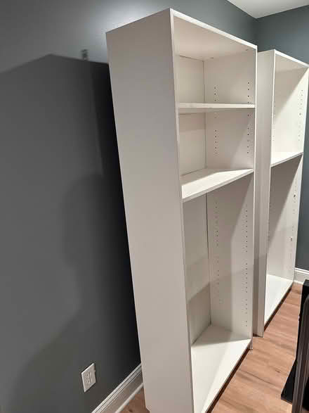Photo of free Two tall white shelves (McLean, Va) #1