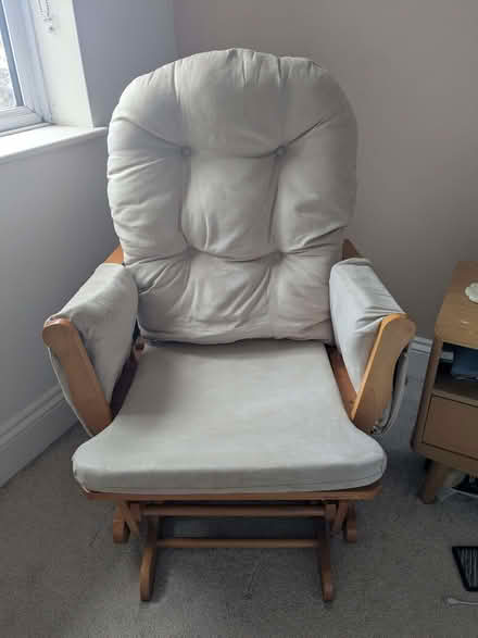 Photo of free Kub Haywood Glider Nursing Chair Footstool Neutral Non-Reclining Rocking Chair (Caversham RG4) #1