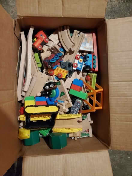 Photo of free Assorted brio and duplo-type pieces (Lowell highlands) #1