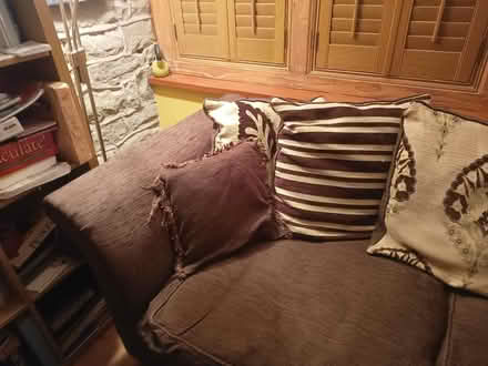 Photo of free Brown 3 seater settee (Kington, HR5) #4