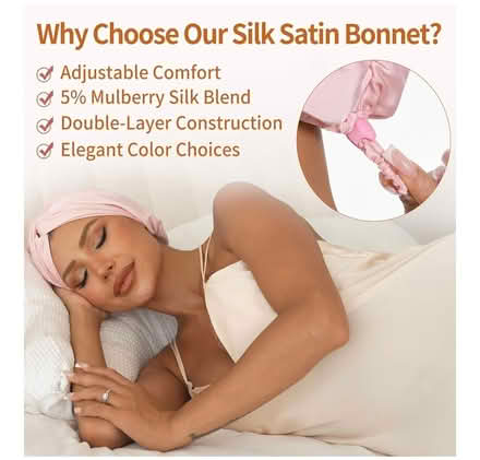 Photo of free satiny silk hair bonnet (Deal) #1