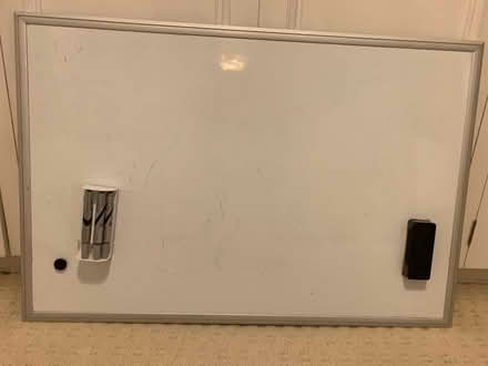Photo of free Large white board with pens and cleaner (Pirbright GU24) #1