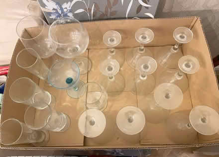 Photo of free Box of drinking glasses (KT17 - Stoneleigh) #1