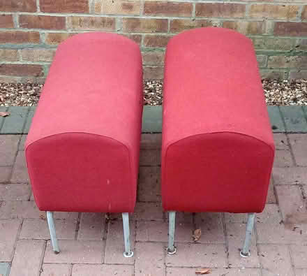 Photo of free Two rectangular fabric red stools (Brandon IP27) #1
