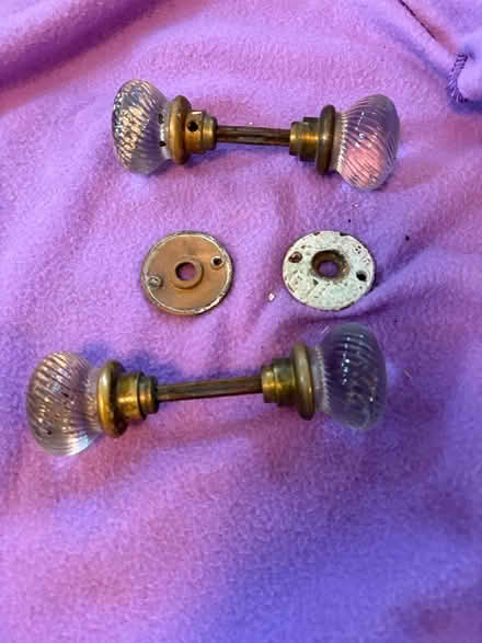 Photo of free Antique heavy glass doorknobs (Waltham near Belmont line) #1