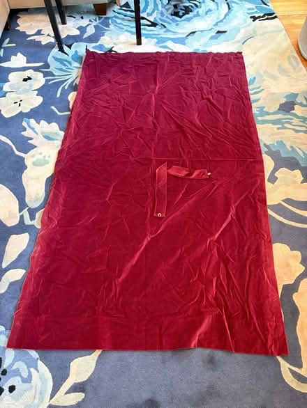Photo of free Red wine long velvet curtains (Waltham near Belmont line) #1