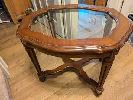 Photo of free Glass topped coffee table (Bicknacre CM3) #1