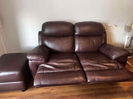 Photo of free Two Leather Reclining Sofas (Norton WA7) #1
