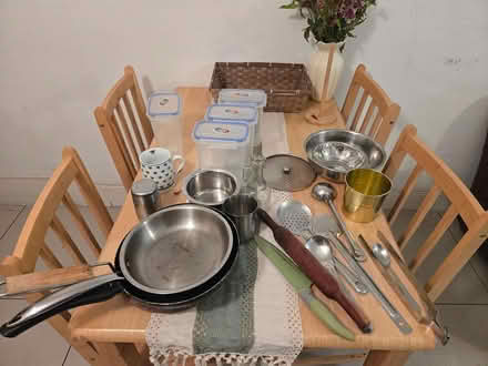 Photo of free Lots of Metallic Kitchen items (N4 1AZ) #1