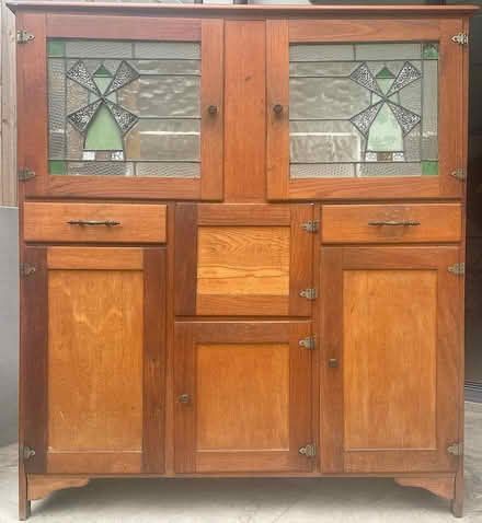 Photo of free Antique leadlight cabinet (Annandale) #1
