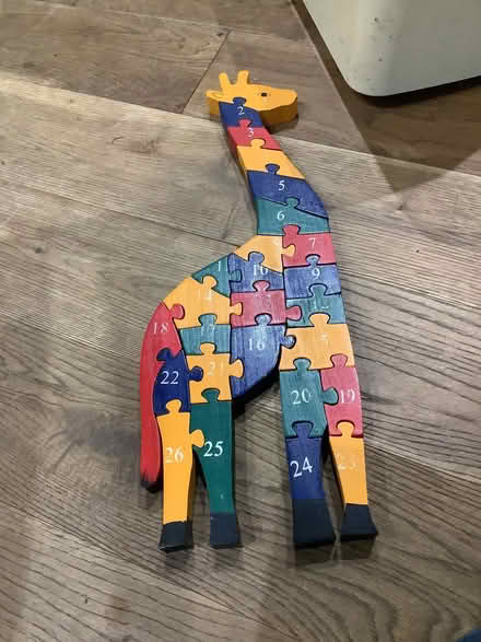 Photo of free Wooden giraffe jigsaw toy. (Brampton S40) #1