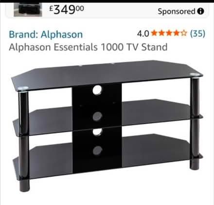 Photo of free Large Corner Black and Chrome TV Stand (Castle Vale B35) #1