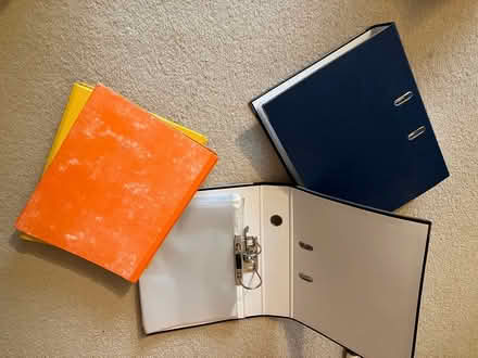 Photo of free A4 lever arch files, ring binders (Woodhouse Eaves LE12) #1