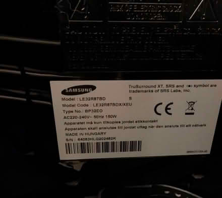 Photo of free Samsung 32inch TV (not smart) (Beeston Rylands NG9) #2