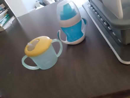 Photo of free Sippy cups and floral dinner plate set (Tarvin CH3) #1