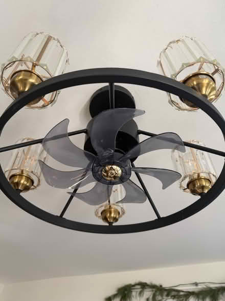 Photo of free Light fixture with fan (Philadelphia/South Jersey) #2