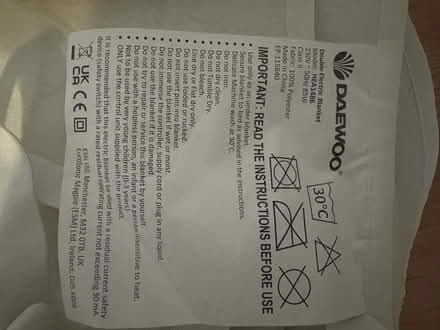 Photo of free Double electric underblanket (Hp6 6bt) #1