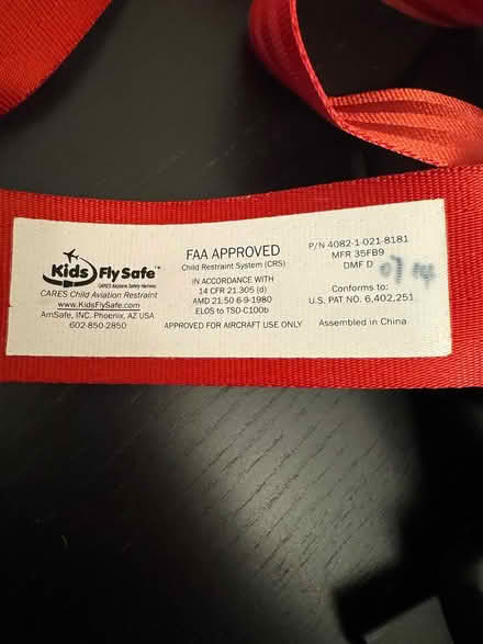 Photo of free 2 Child airplane straps (Hillandale) #2