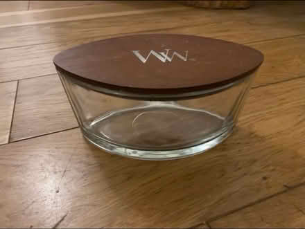 Photo of free Nice shaped candle jar with lid (Cheshunt En8) #1