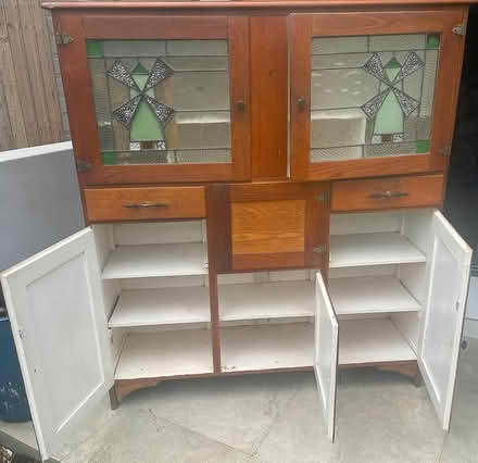 Photo of free Antique leadlight cabinet (Annandale) #3