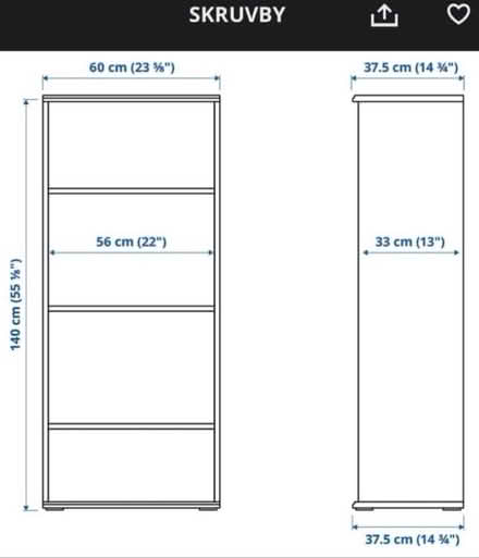 Photo of free Ikea Skruvby bookshelf (Great Bourton, OX17) #3
