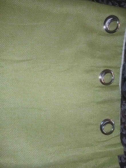 Photo of free Pair of light green Eyelet curtains 90" X 90" (Mile House TS19) #2