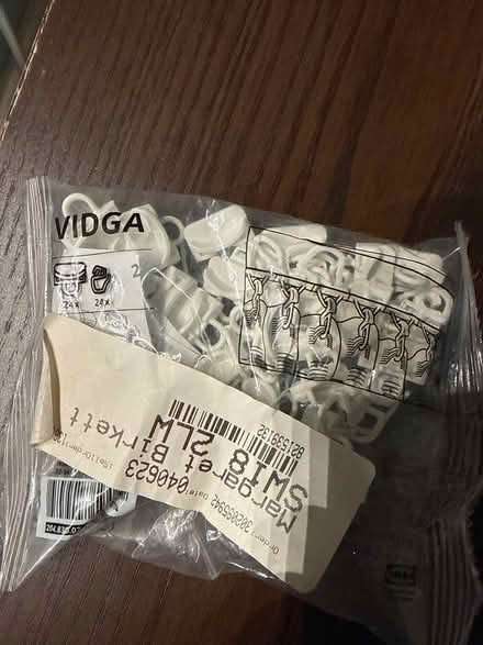 Photo of free Ikea Vidga curtain hooks (Kennington) #1