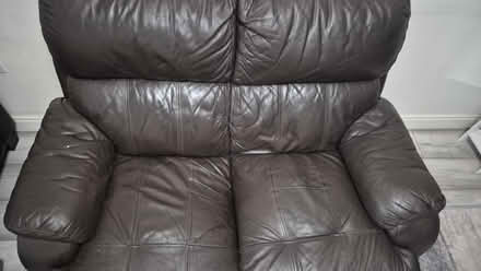 Photo of free Brown leather 2 seater sofa (Charlton Hayes BS34) #3