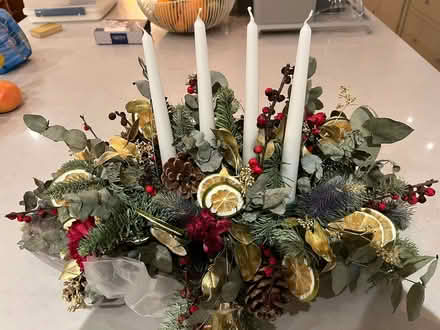 Photo of free Christmas decoration centre piece with candles (Shepherds Bush W14) #1