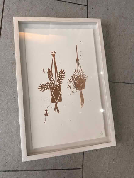 Photo of free Framed metallic plant print (L16 Childwall) #1