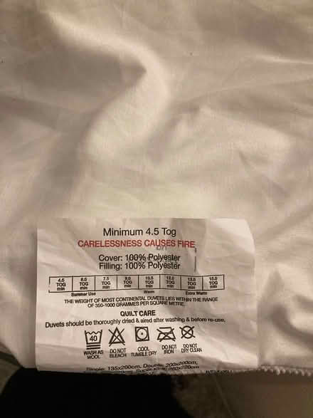 Photo of free 4.5 tog quilt (Brockworth) #1