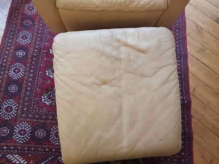 Photo of free Leather chair and footstool (Congleton Hightown) #4