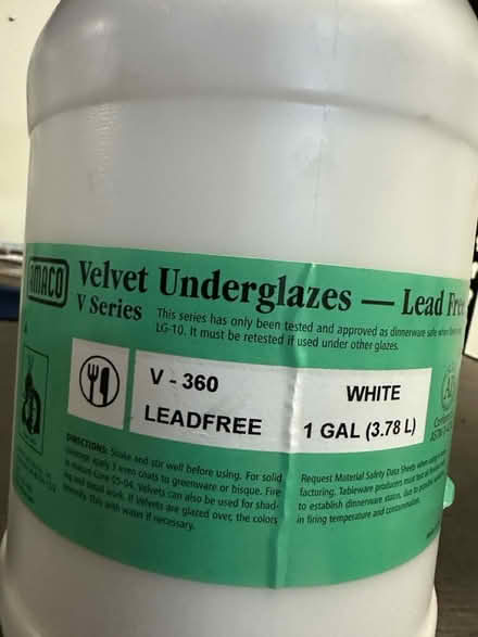 Photo of free Underglaze White gallon (1020 Sonoma blvd #D Vallejo) #3