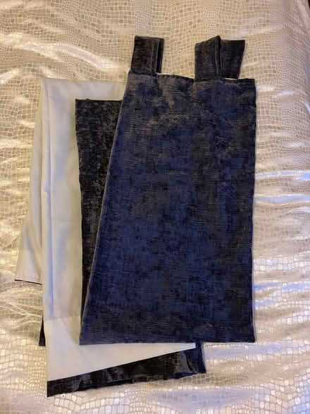 Photo of free Pair of grey tab top curtains (Cookley DY10) #1