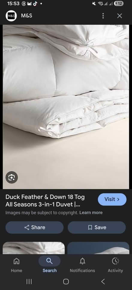 Photo of 18tog duck/goose/feather duvet (Markfield LE6) #1