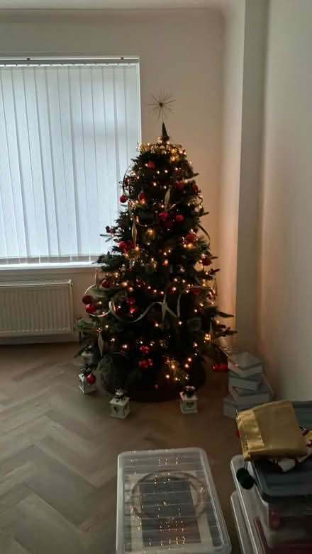 Photo of free Tesco luxury Christmas tree & skirt (Hollins Village Bury BL9) #1