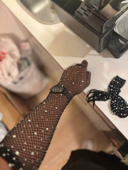 Photo of free Bejeweled black net gloves (Lewisham SE13) #2