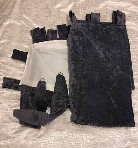 Photo of free Long grey tab top curtains (Cookley DY10) #1