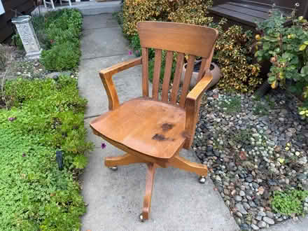 Photo of free Solid oak office chair (East San Jose) #2