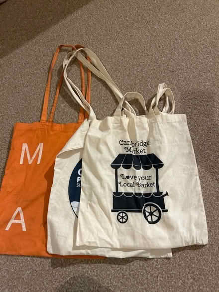 Photo of free Trio of reusable canvas bags (Trumpington Ward CB2) #1