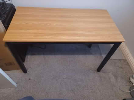 Photo of free Wood desk with metal legs (Runcorn WA7) #1
