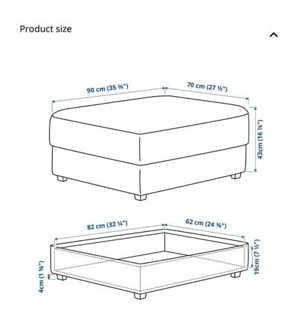 Photo of free IKEA KIVIK storage footstool (Manchester M9) #2