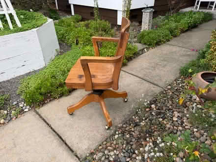 Photo of free Solid oak office chair (East San Jose) #1
