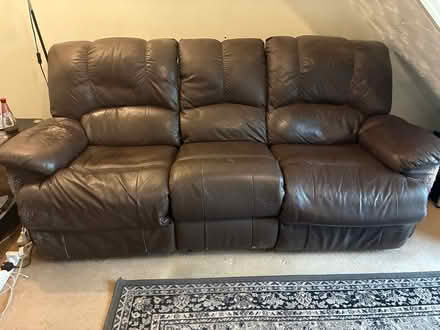 Photo of free 2 Leather Sofas (Swindon SN1 4PW) #1