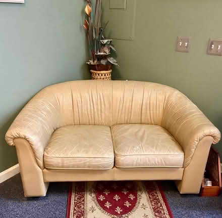 Photo of free Leather love seat/sofa (Pacifica, CA) #1