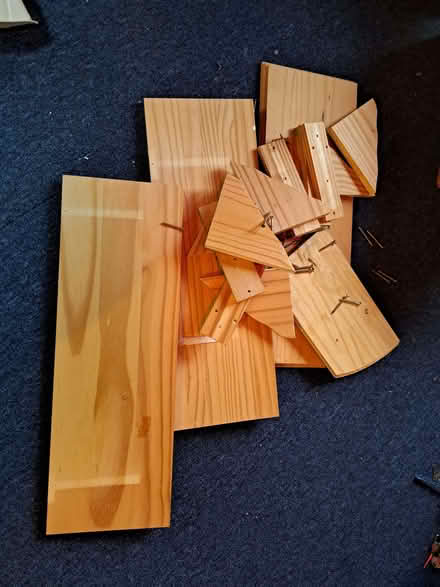 Photo of free Wooden shelves plus misc pieces (Battle RG30) #1