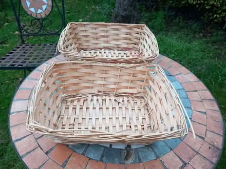 Photo of free 2 rectangular rattan baskets (Cashes Green GL5) #1