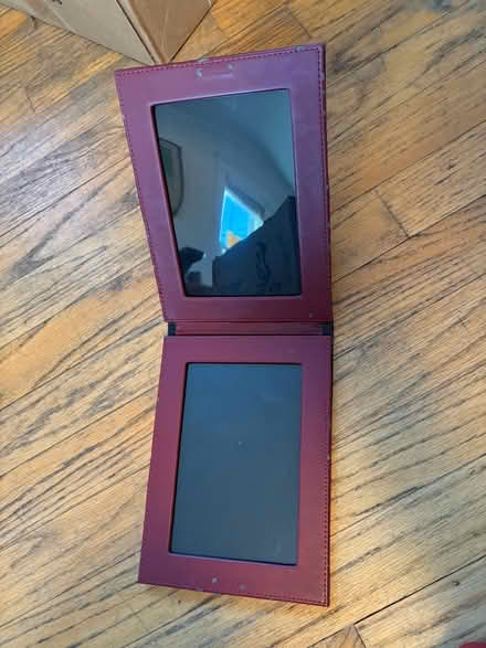 Photo of free Leather-bound double picture frame (Waltham near Belmont line) #2