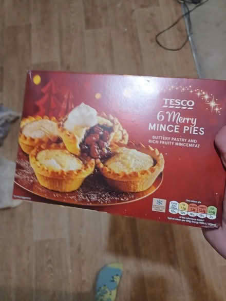 Photo of free Unopened pack of Tesco's mince pies (Colchester CO4 6) #1