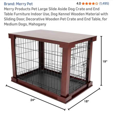 Photo of free Dog crate end table (Lexington 02420) #4